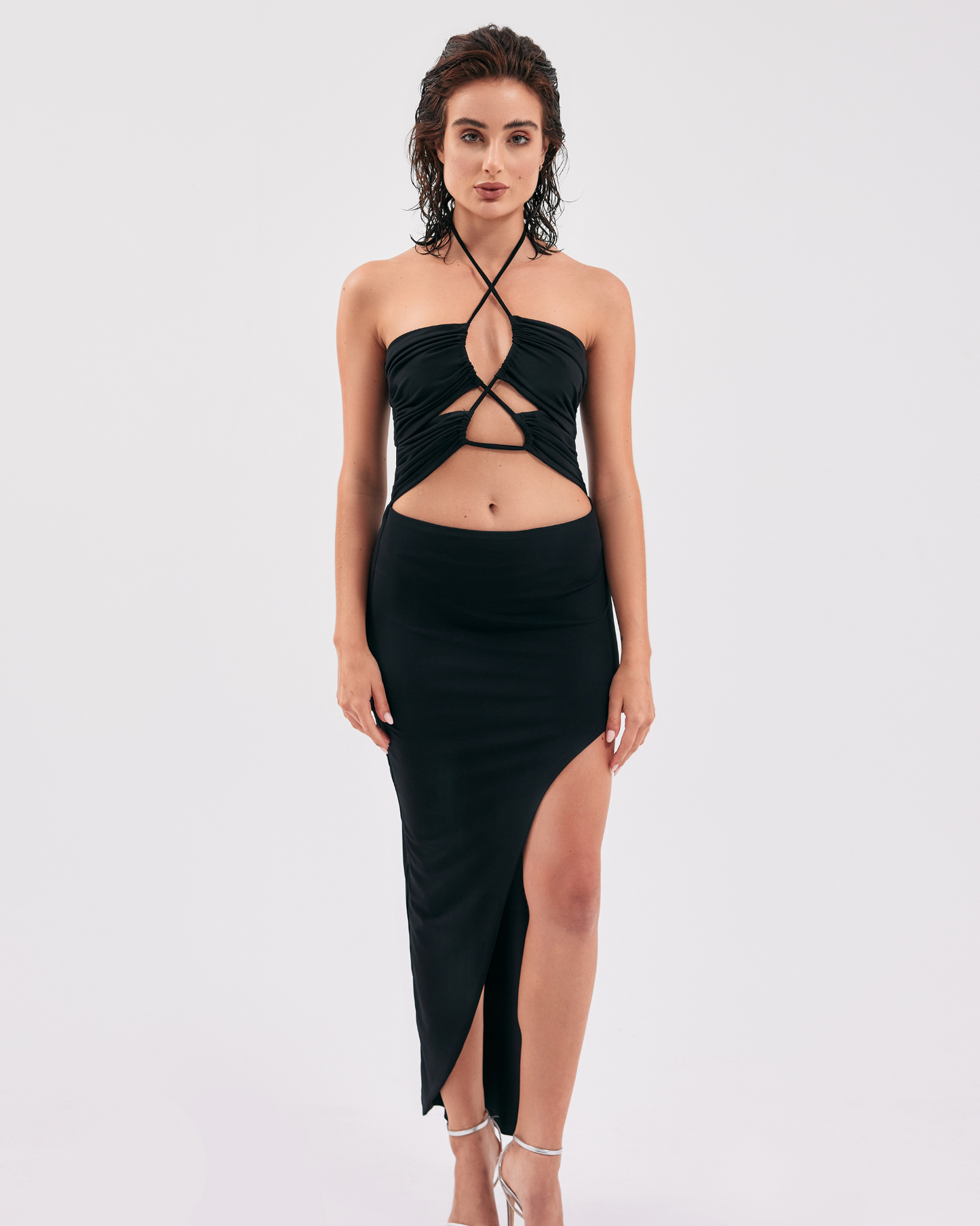 Black Halter Neck Dress