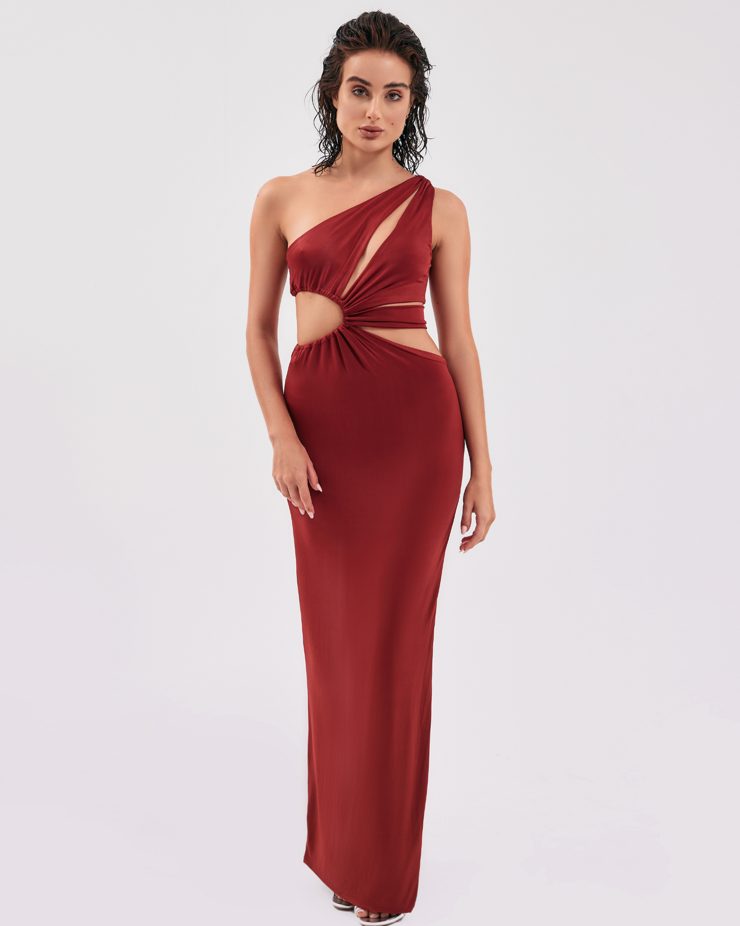 The Bordeaux Cut-Out Dress