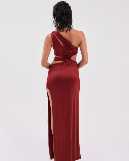 The Bordeaux Cut-Out Dress