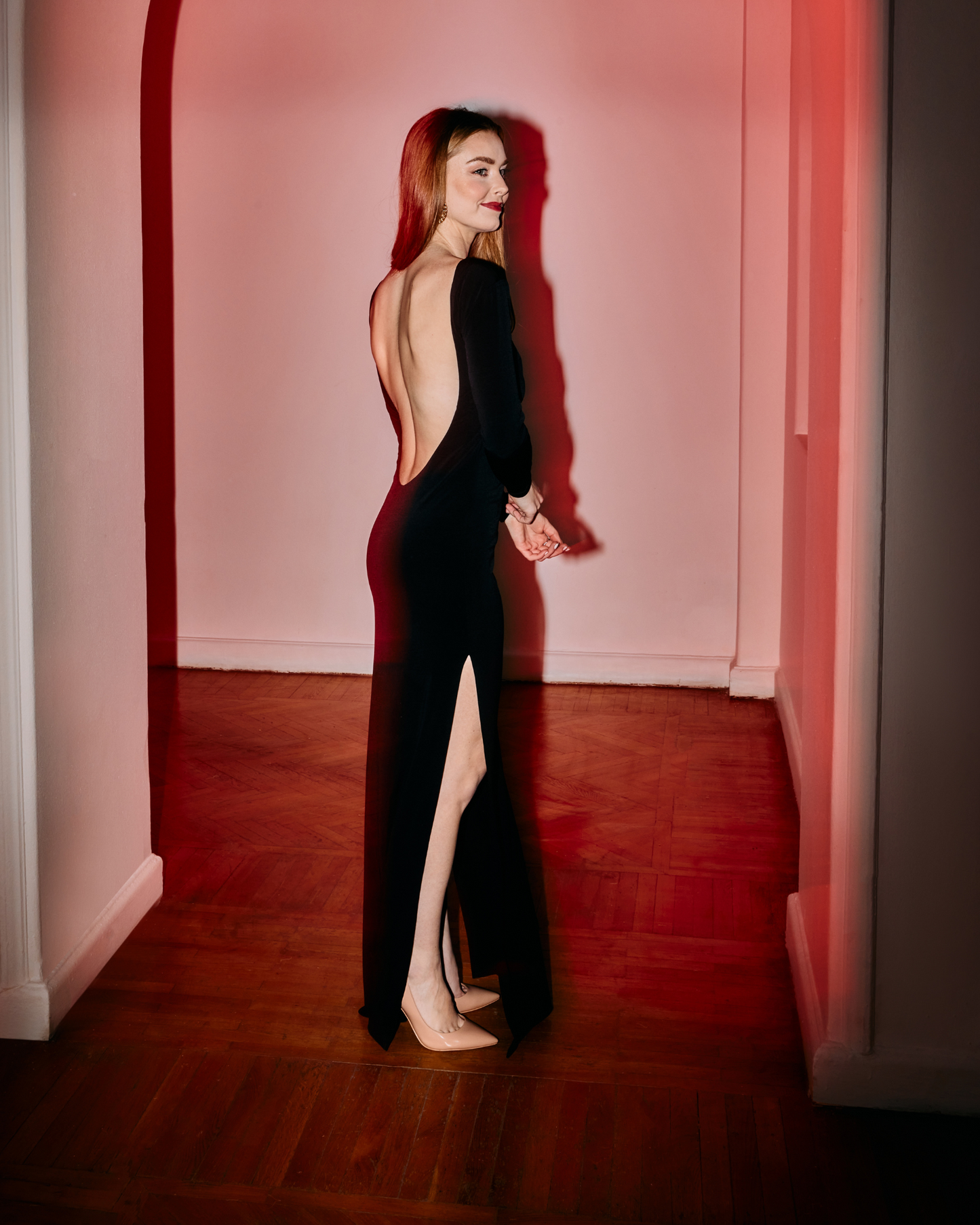 Black Backless Maxi Dress