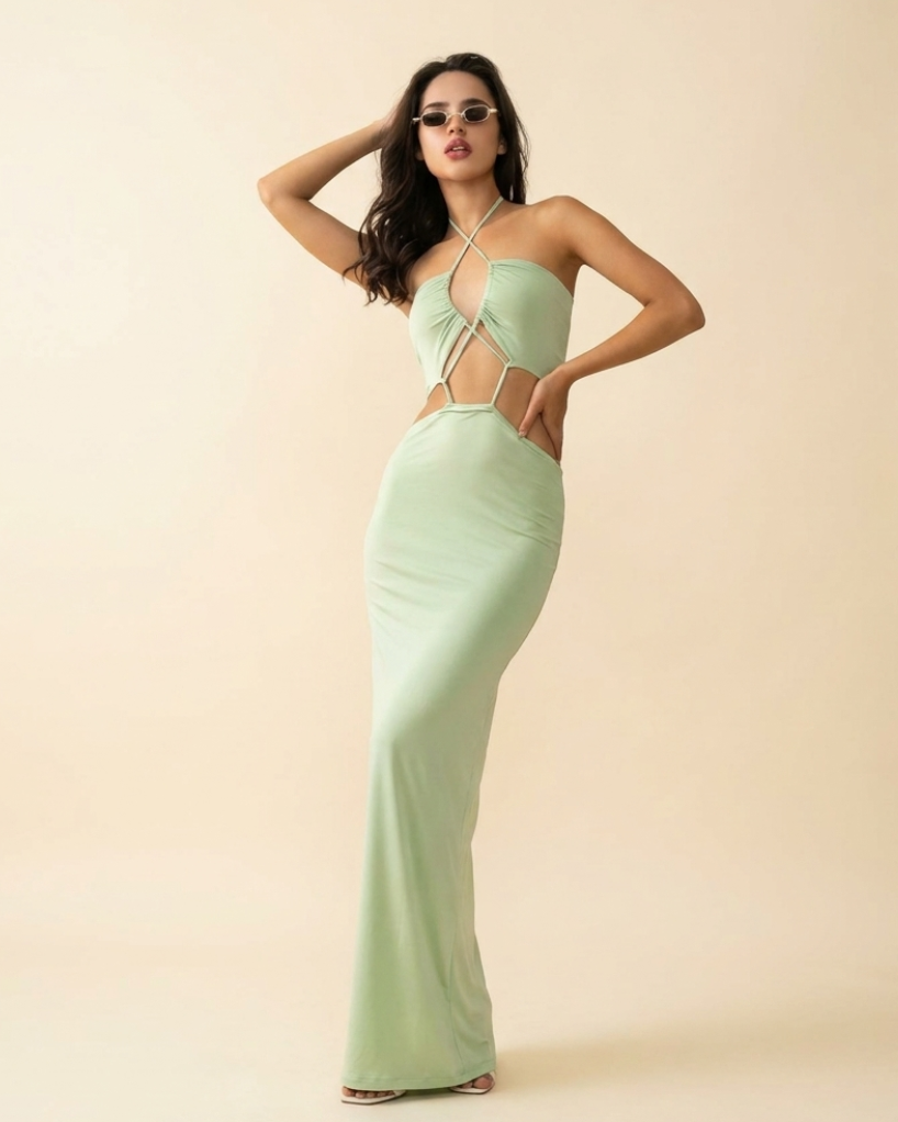 The Kaia Dress- Green
