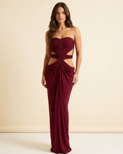 The Bella Burgundy Dress